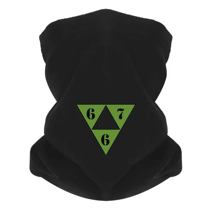 Triangoli verdi numeri all'interno grafico Uomo Sciarpa da esterno Maschera Ghetta per il collo Cappello Berretto da donna Copricapo Antivento Mantieni caldo l'inverno Mult