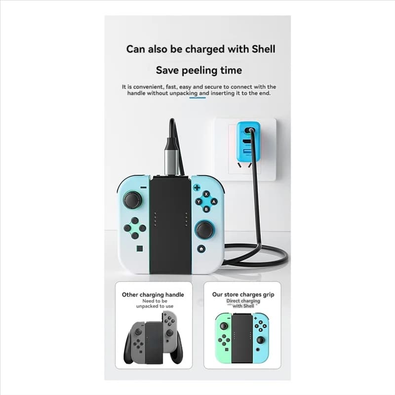 A95E-Per Switch Joypad Grip Carica Docking Station TPYE-C 3400Mah Stazione di ricarica con indicatore di ricarica