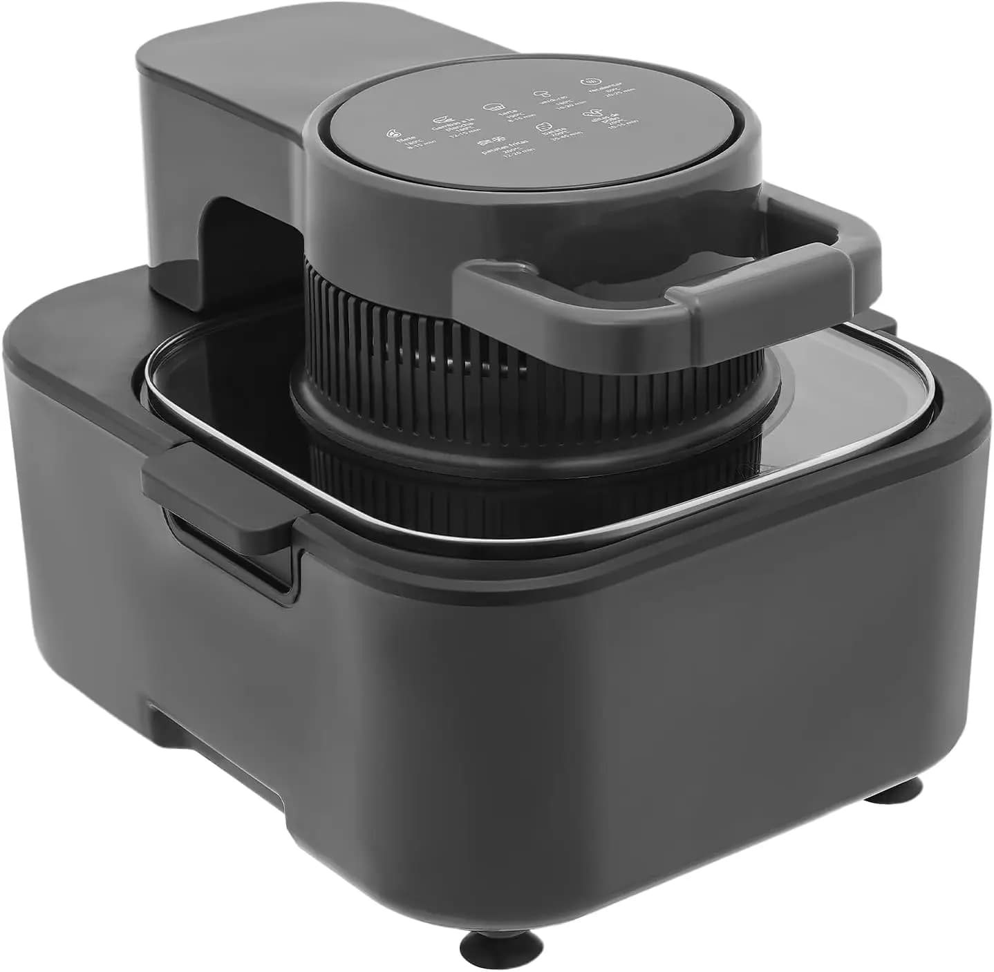 6-in-1 Non-Drawer Digital Air Fryer, 9.51 QT Capacity, Non-Toxic, 194-392°F Temperature & Timer Control with Presets, Easy-View
