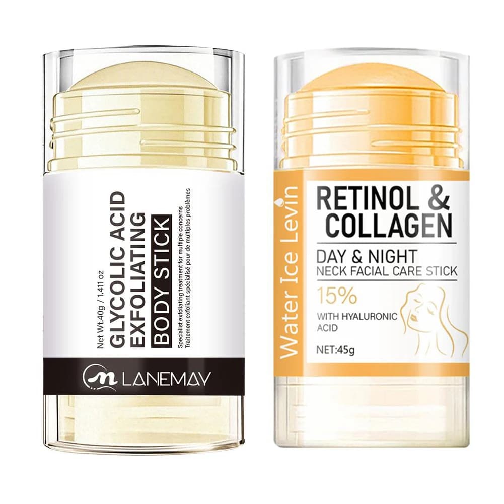 Stick Portatile Multi-Retinolo e Collagene per Cura del Viso e del Collo, Rassodante, Idratante, Riparatore per Giorno e Notte