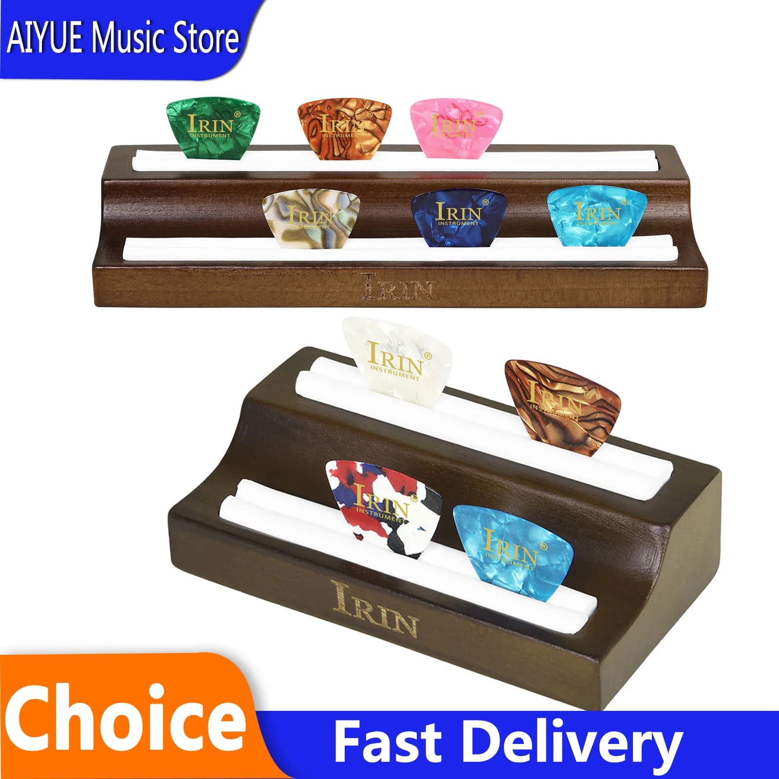 IRIN Guitar Pick Box Holder Durable Oak Wooden Pick Storage Case For Electric Bass Guitar Pick String instrument Accessory