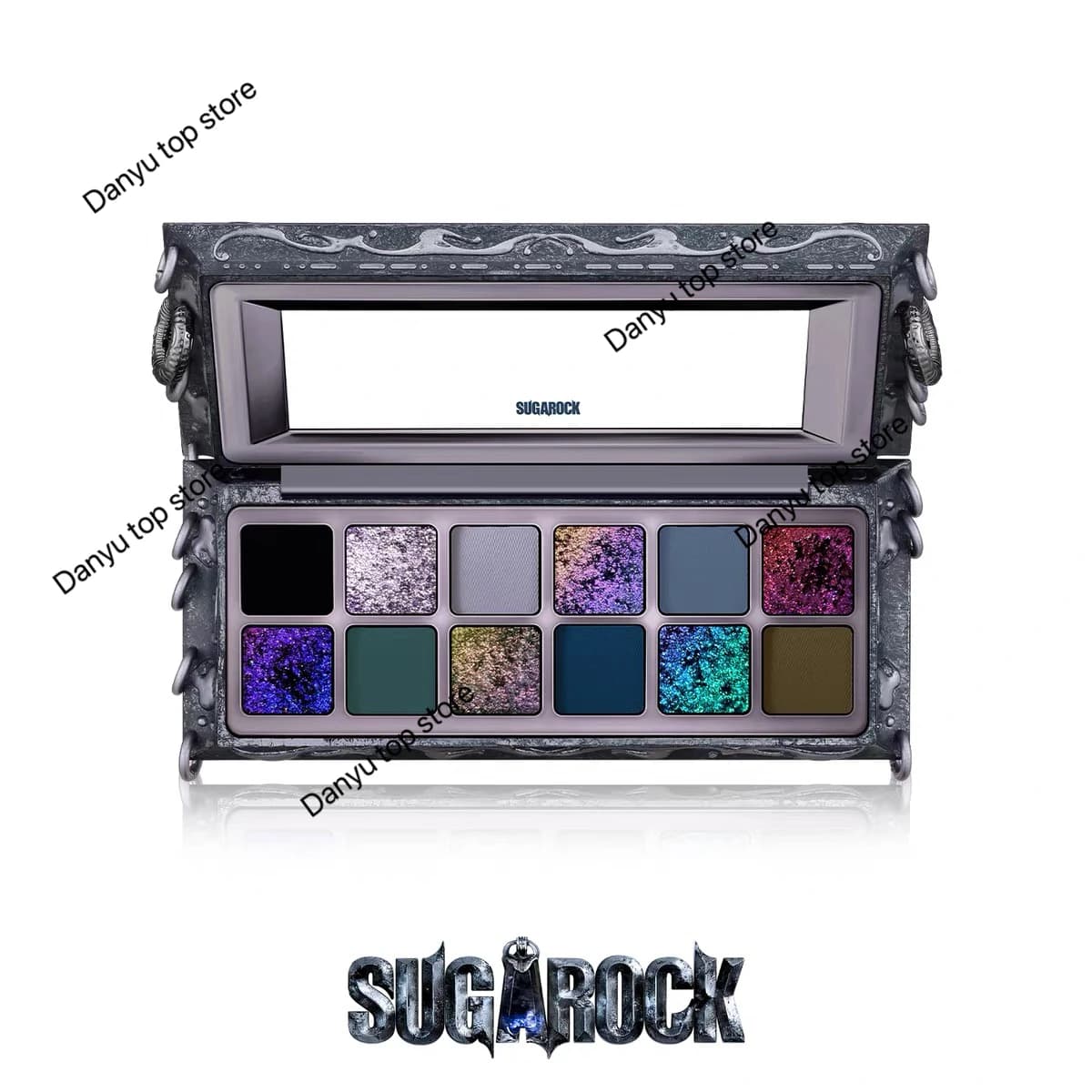 Palette Ombretti Sugarock Dark Dust 12 Colori Shimmer Chameleon Matte Gotico Lunga Durata