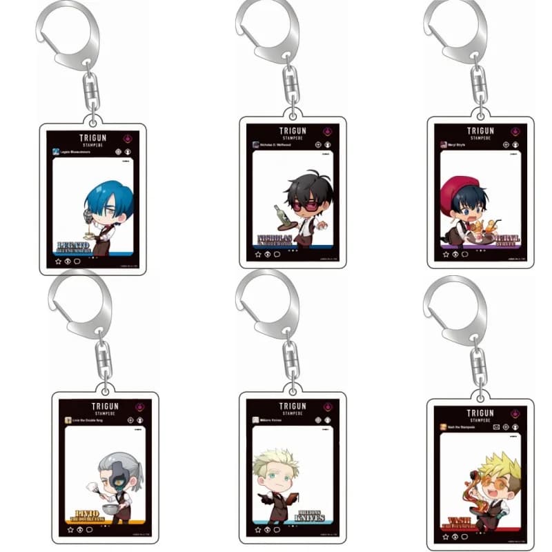 Antenna Trigun Acrylic GAME Keychain with pendant Keychain for car Keychain Phone bag Jewelry hanging Gifts Accessories