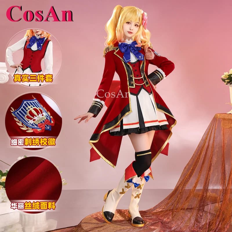 CosAn Game Aikatsu Stars Nijino Yume Costumes Cosplay Fashion Stunning Uniforms S4 Clothing for Halloween Party and Role Games