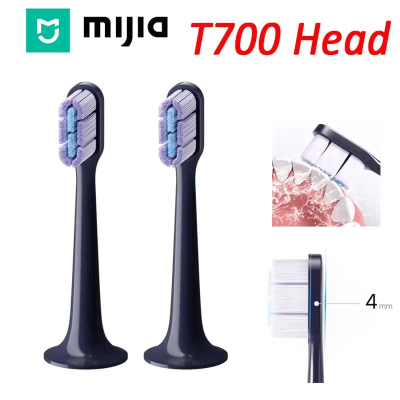 Original Mijia T700 Replacement Heads for Sonic Electric Brush, Waterproof, Soft Setole for Health, 2 Pieces