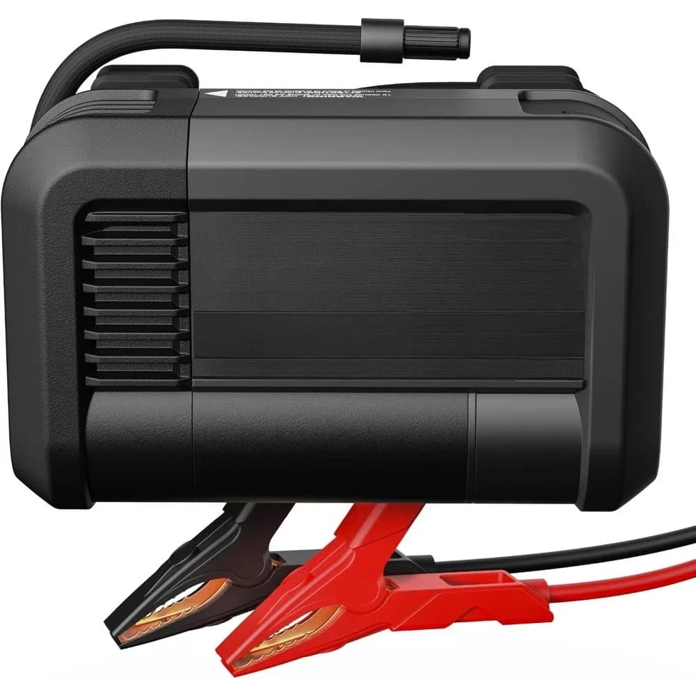 Avviatore di Emergenza 2000A con Compressore d'Aria per Motori a Benzina 8.0L e Diesel 6.0L, Gonfiatore Pneumatici 67SLPM 0-40 PSI in 2 Secondi, Spedizione USA