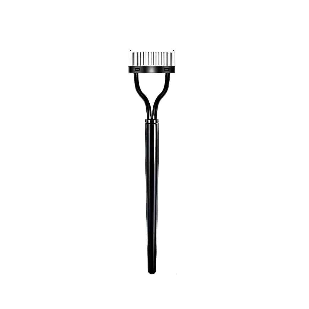 1-Pack Curved Eyelash Separator - With Mascara Brush, Comb Cover And Makeup Brush, A Must-Have Tool For Perfect Eye Makeup