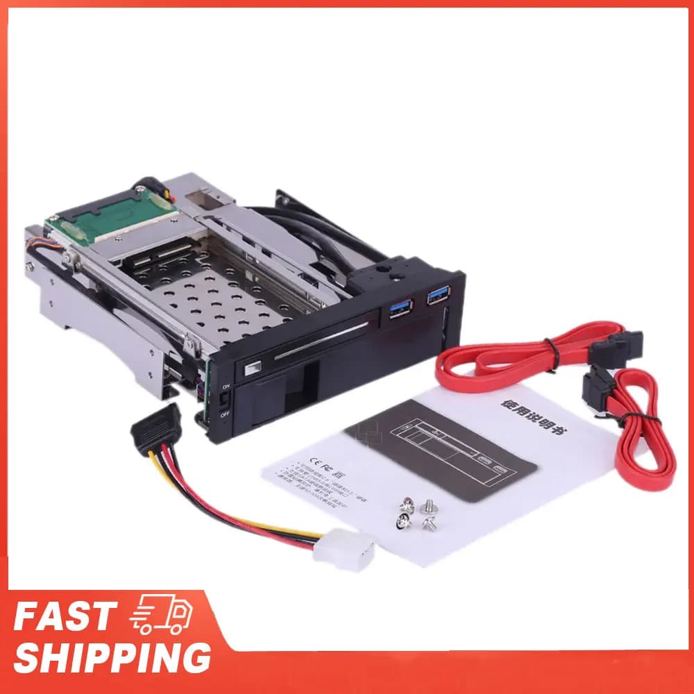 Doppio Bay 3.5 "2.5" SATA III Disco rigido HDD e SSD Vassoio Caddy Docking station per rack mobile interno con USB 3.0 Hot Swap