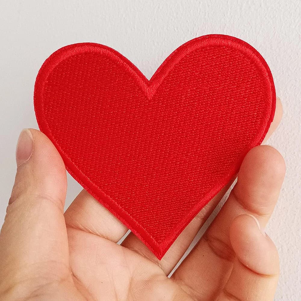 10 pezzi toppe ricamate cuore rosso stampa a caldo cucito fai da te abbigliamento borse cappelli accessori applique forniture artigianali fatte a mano