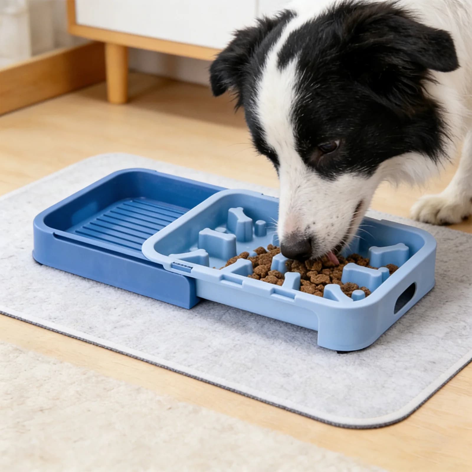 Nuova Ciotola Anti-ingozzamento per Cani e Gatti, Ciotola per Alimentazione Lenta con Sistema di Leccata a Ritiro, Facile da Pulire, in Silicone