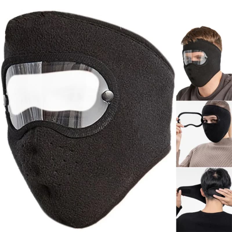 Maschera antivento antipolvere integrale ciclismo sci maschere traspiranti scudo per gli occhi occhiali antiappannamento HD copertura del cappuccio berretto invernale caldo