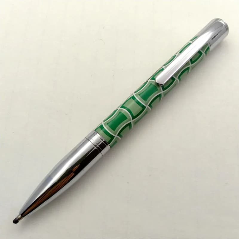 P57 American Marksman Penna a sfera Asta di metallo Componente interno in ottone Ruota la penna gel con griglia curva G2 Core Viola Blu-verde