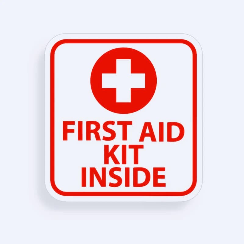 Car decoration stickers FOR The first aid kit has stickers and decals inside 20CM PVCKK