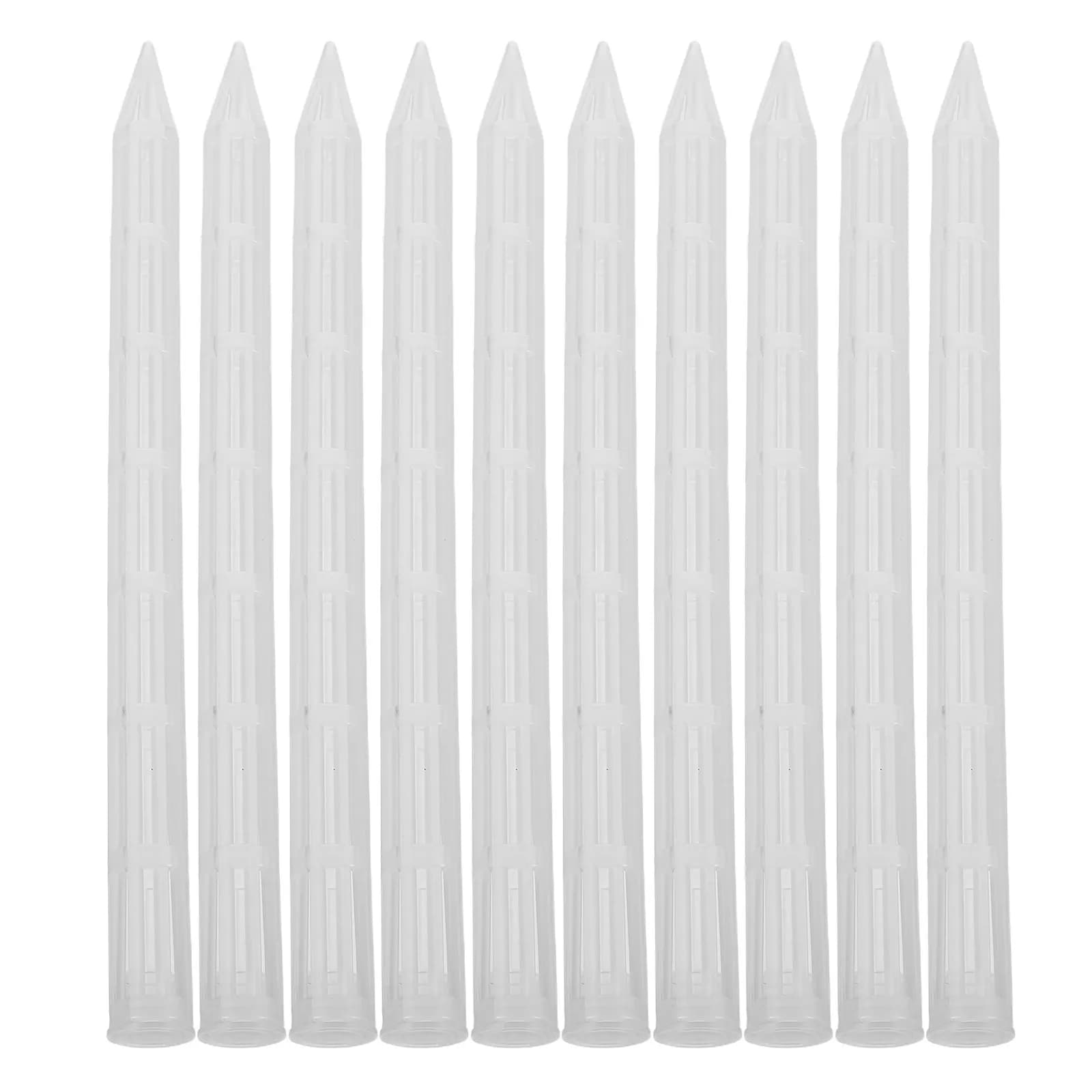 10Set Breathable Plant Root Ventilation Stakes White Aeration Tubes for Potted Plants Prevent Root Rot Indoor Gardening Soil