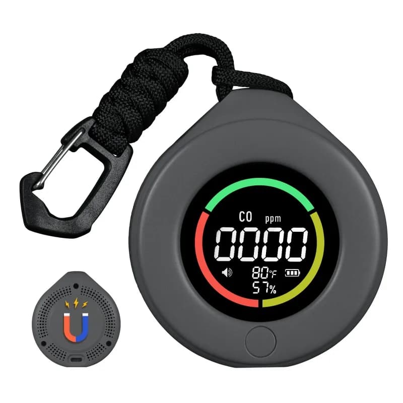 Real-time Color Screen Display CO Temperature and Humidity Detector Mini 3 in 1 Multi-purpose Carbon Monoxide Detector