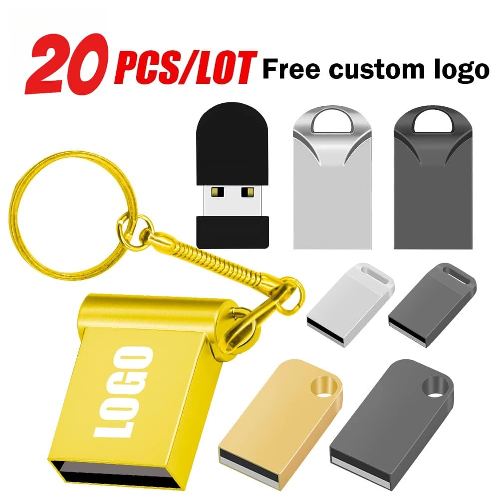 Promozione Mini 64gb 32gb USB flash drive2.0 pendrive Chiavetta USB 20 pz/lotto 16gb 8gb memoria stick logo gratuito usb regalo aziendale