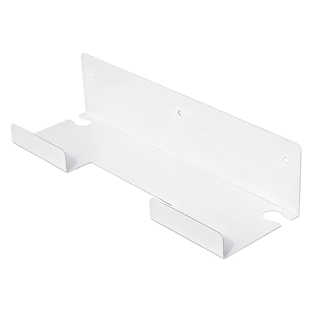 Organizzatore da parete per strumenti per capelli, confezione da 2, supporto in acrilico per asciugacapelli, piastra e ferro arricciacapelli, salvaspazio per il bagno, bianco