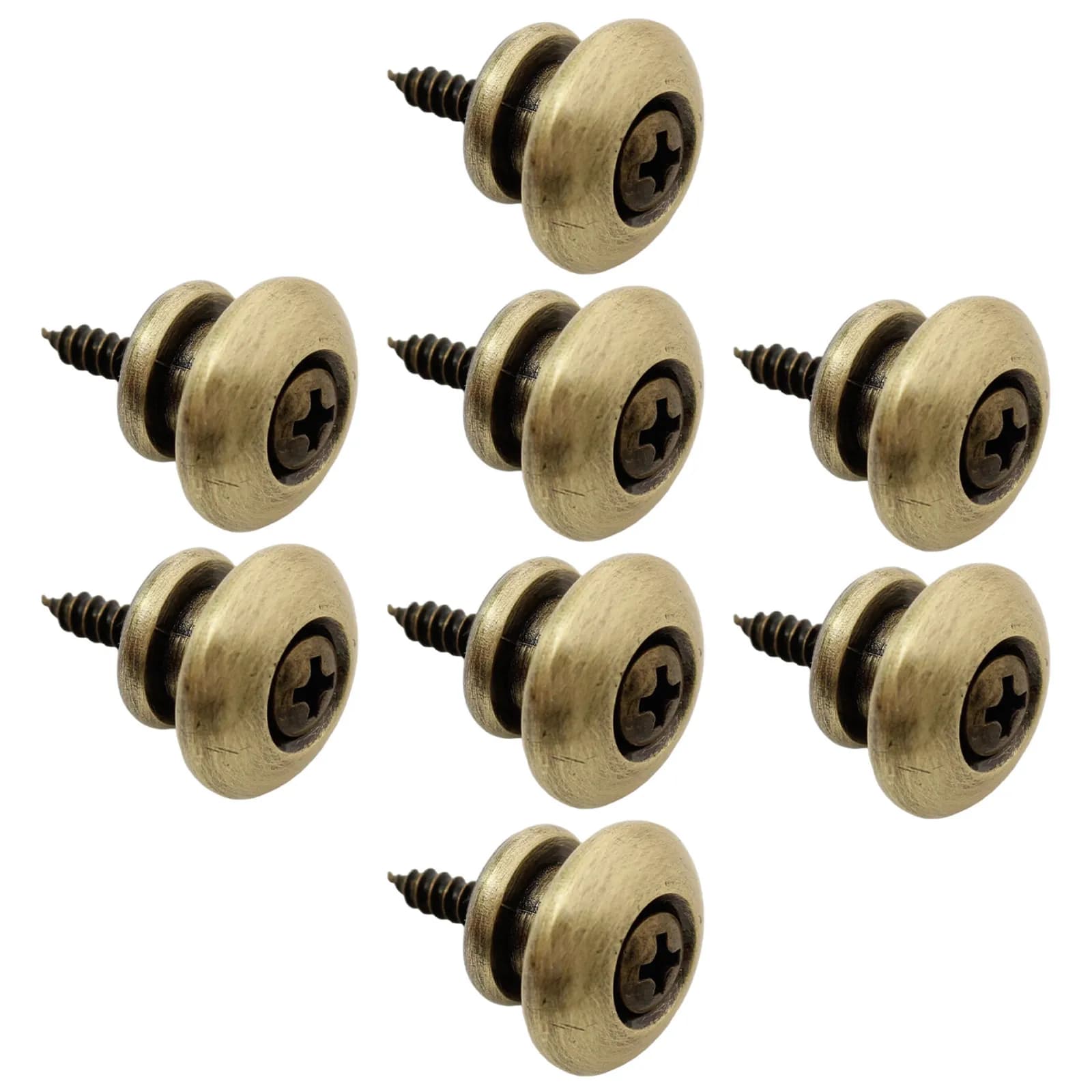 8 Pezzi Bottoni di Bloccaggio a Sgancio Rapido a Forma di Fungo per Cinghie di Chitarra Elettrica, Acustica, Ukulele e Basso, Antiscivolo e Sicuri