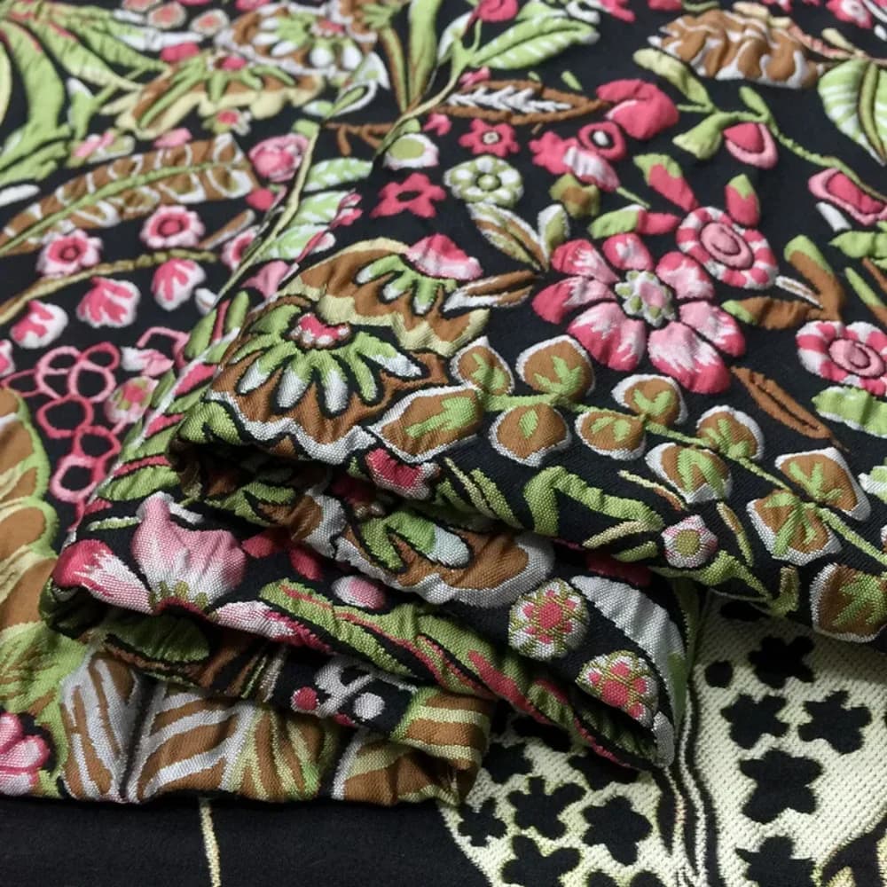 Jacquard Fabric Retro Relief Spring Autumn Windbreaker Jacket Jacket Cheongsam Clothing Soft Fabrics Cloth by Meter
