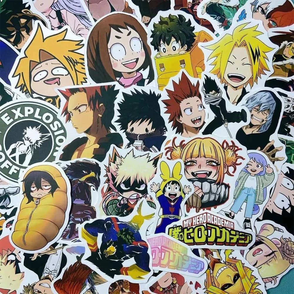 10/30/50pcs Divertente Anime My Hero Academia Adesivi FAI DA TE Laptop Casco Notebook Telefono Classico Giappone Manga Decalcomania Decorazione Giocattolo Per Bambini