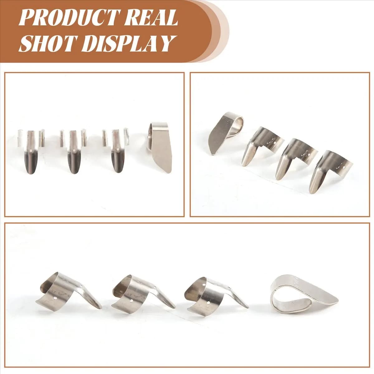 AA736^&*3 Metal Finger Picks + 1 Thumb Pick Set Guitar Fingerpicks For Guitar Dobro Banjo,etc.