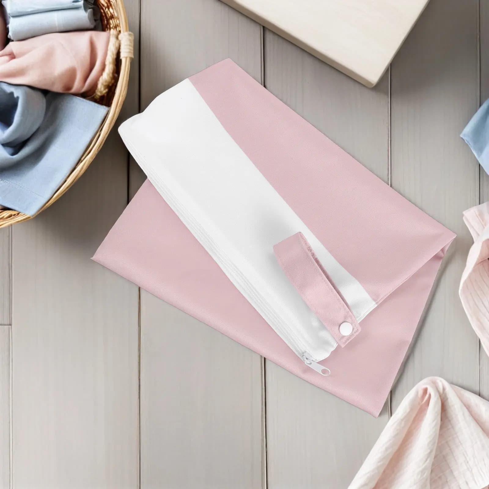 Small Reusable Baby Diaper Wet Bag Waterproof Dry Storage Portable Diaper Pouch Travel Laundry Bag Gym Swimwear Wet Bags Beige