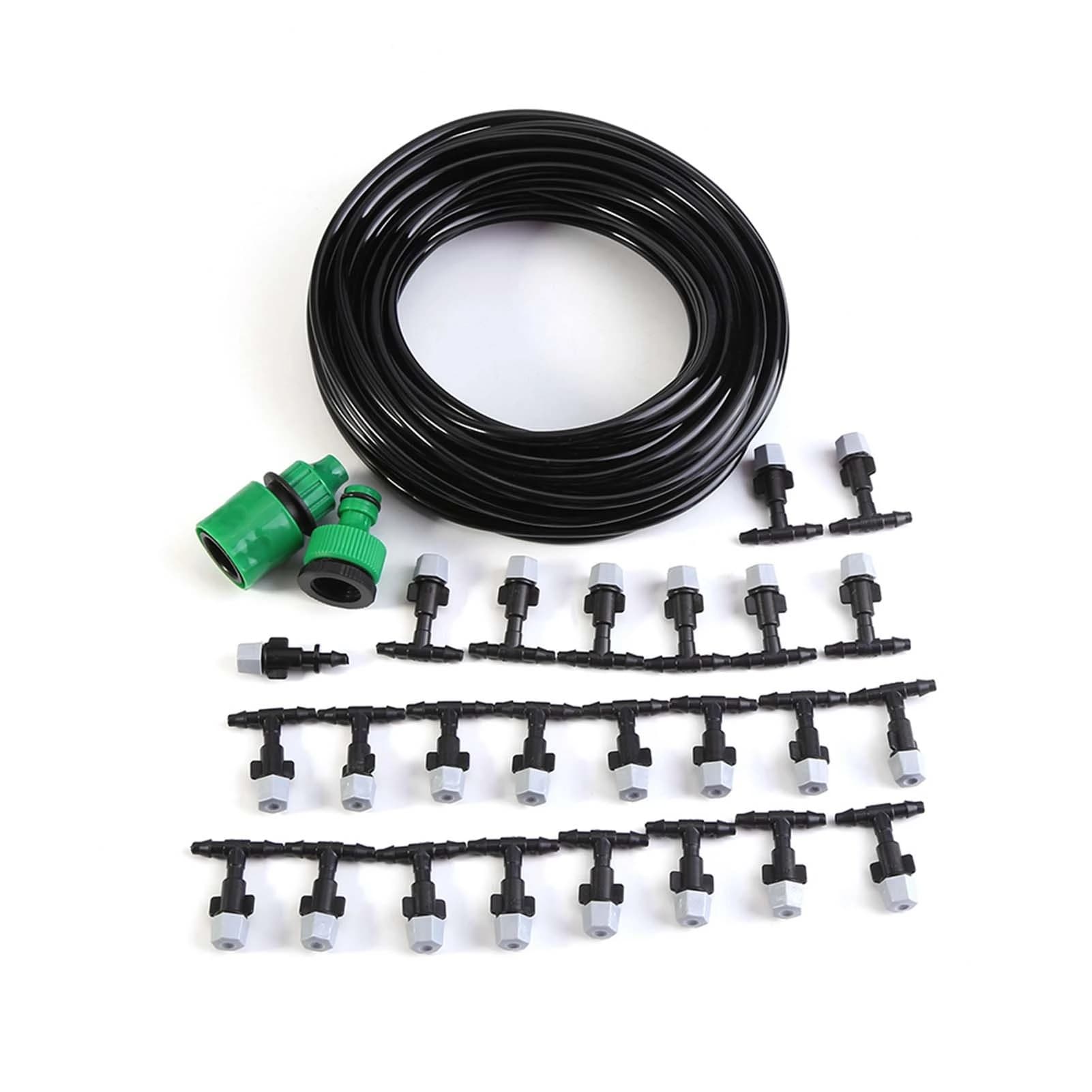 Water Misting Cooling System Hose Sprinkler Nozzle Garden Patio Micro Irrigation Set