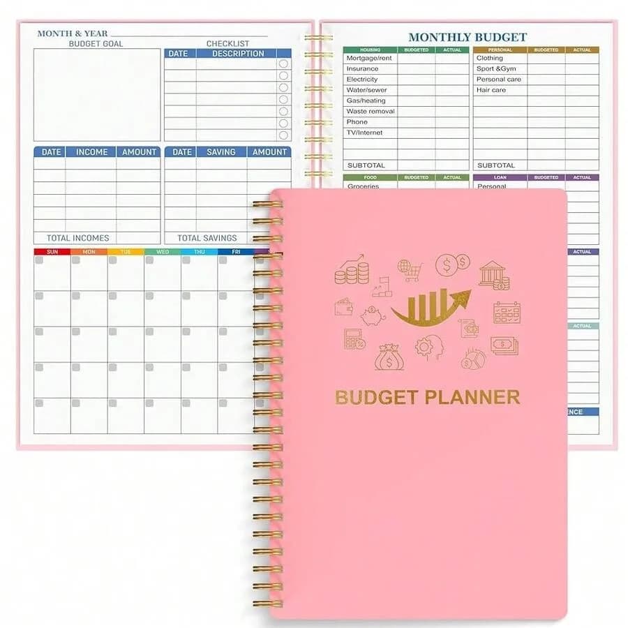 Budget Planner - Monthly Finance Organizer With Expense Tracker Notebook To Manage Your Money Effectively, Undated Finance Plan