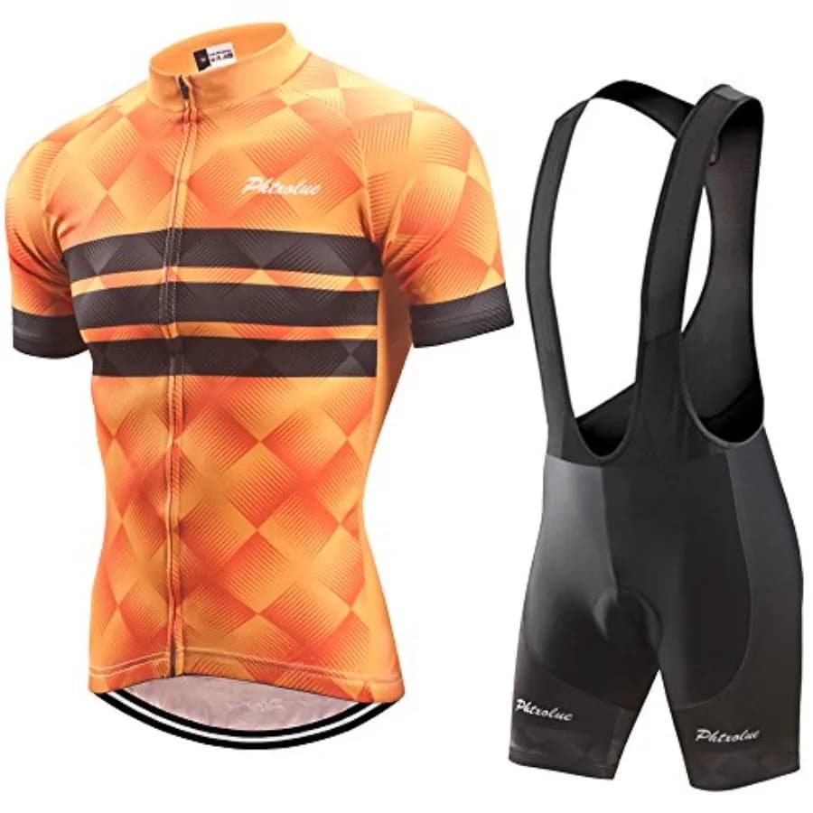 Men's Cycling Kit, Cycling Knit Set, Uniform Clothing, Bike Knit + Shorts with 3D Gel Padding for Long Distances