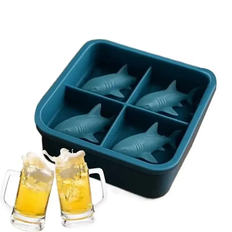 Stampo in Silicone a Forma di Squalo ABWZ-DIY, Stampo Creativo per Cubetti di Ghiaccio, Utensile da Cucina per Uso Domestico