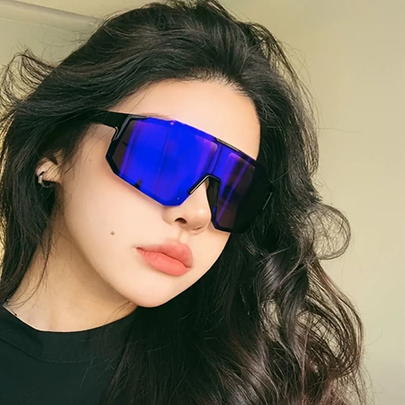 1pcs Unisex Large Frame Sunglasses, Outdoor Sports Glasses for Cycling & Driving