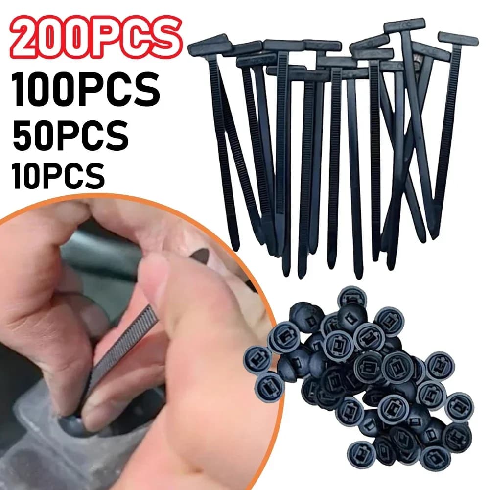 Fascette stringicavo universali in nylon da 20/50/100 pezzi, fermacavo autobloccanti in nylon per impieghi gravosi, fascette in plastica multiuso per moto