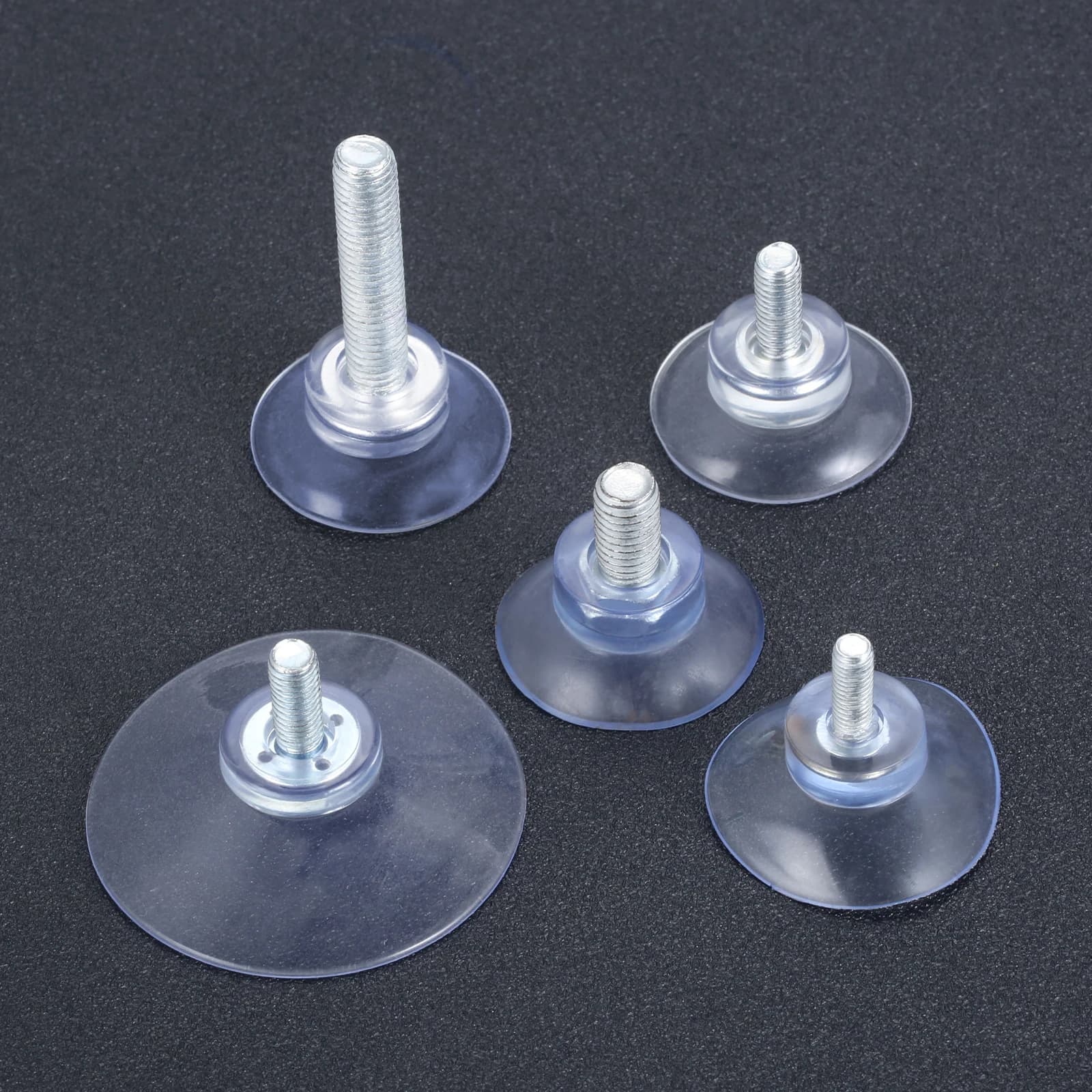 5 pz M5/M6/M8 vite ventosa in gomma ganci ventosa trasparenti per piani in vetro strumento di archiviazione immagine a parete gancio appeso