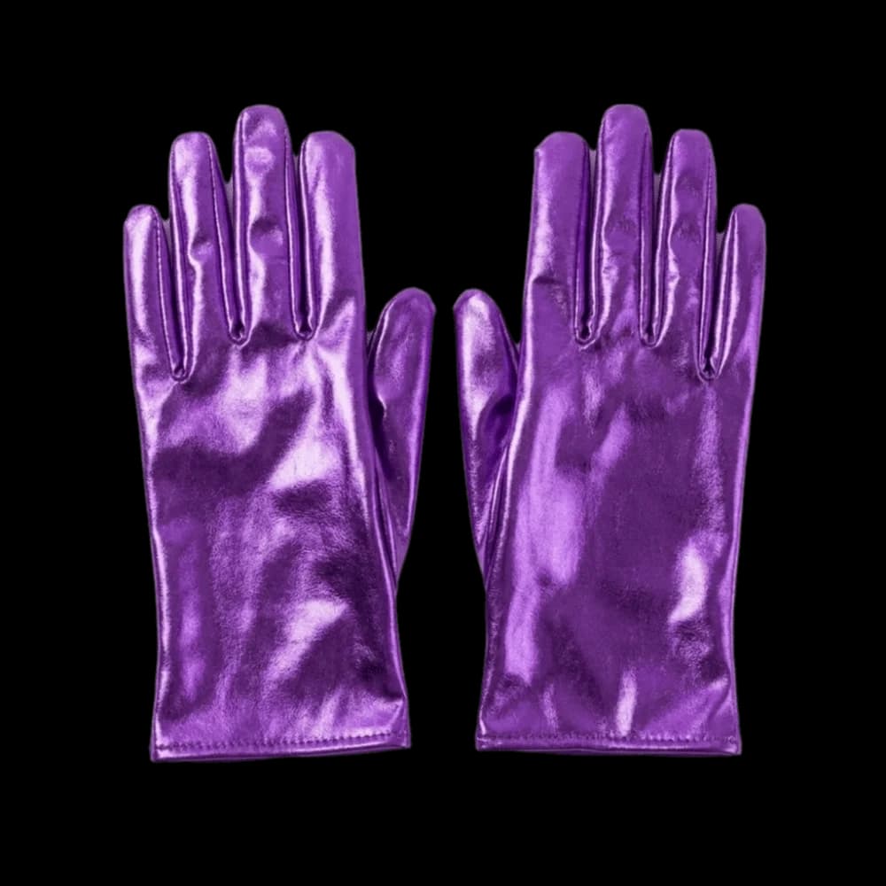 Slim Solid Color Patent Leather Gloves Shiny Cloth Short Gloves Punk Sun Protection Women Mittens Halloween Cosplay