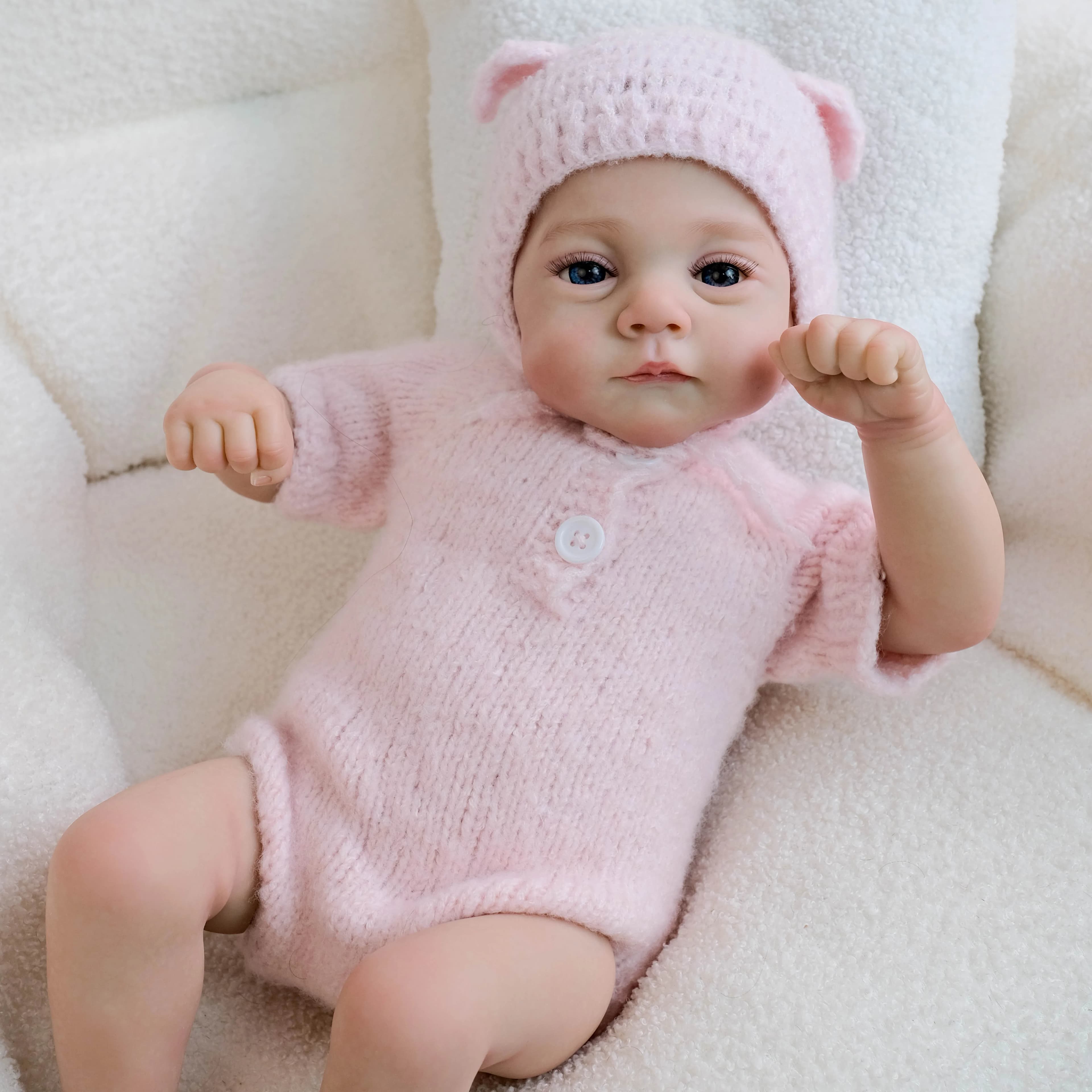 NPK 18 pollici Reborn Baby Doll Fatto a mano Pelle 3D Gemelli Irys e Lily Strati multipli Pittura Bambola d'arte realistica da collezione