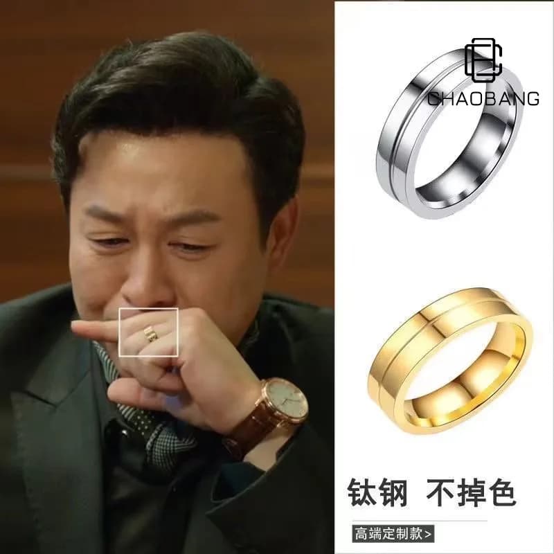 Crazy Gao Qiqiang, lo stesso anello, accessori da uomo personalizzati, di nicchia e versatili, gioielli con anello semplice, alla moda e di lusso discreto.