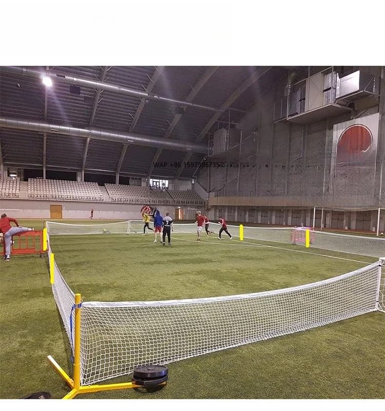 Football cage with metal and steel frame for football door