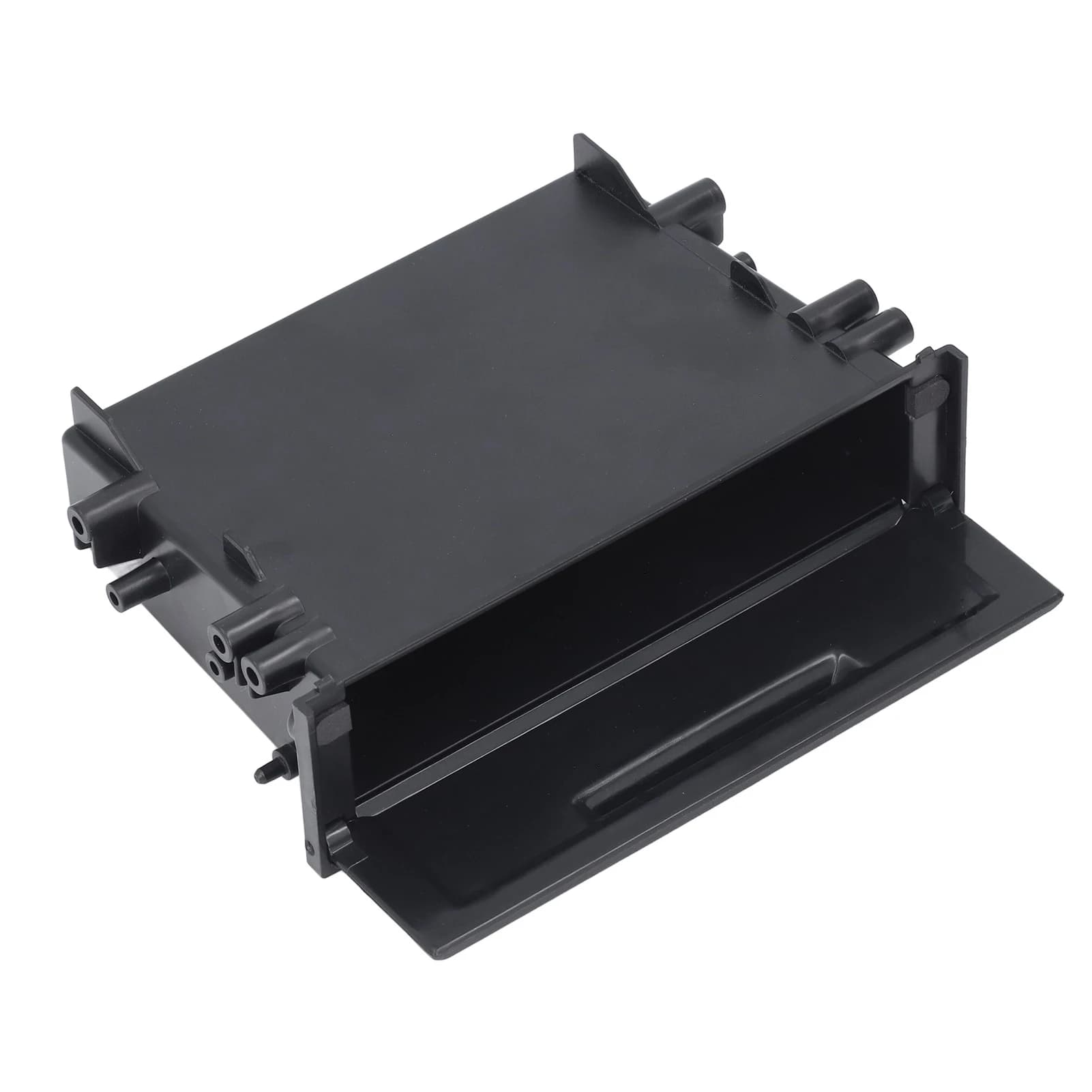 1DIN Black ABS Car Radio Storage Box Auto Interior Organizer Replacement Spare Parts For Universal Car Stereo Slot
