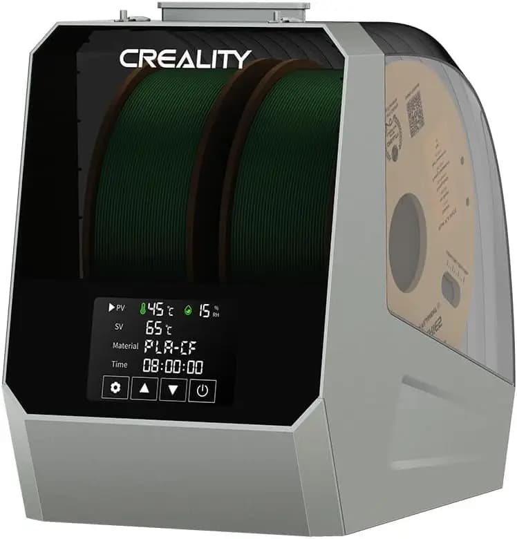Filament Dryer Box, 2-Spool 360° Heating with Fan & Touch Screen, 3D Printer Filament Dehydrator for 1.75/2.85/3mm PLA PETG ABS TPU
