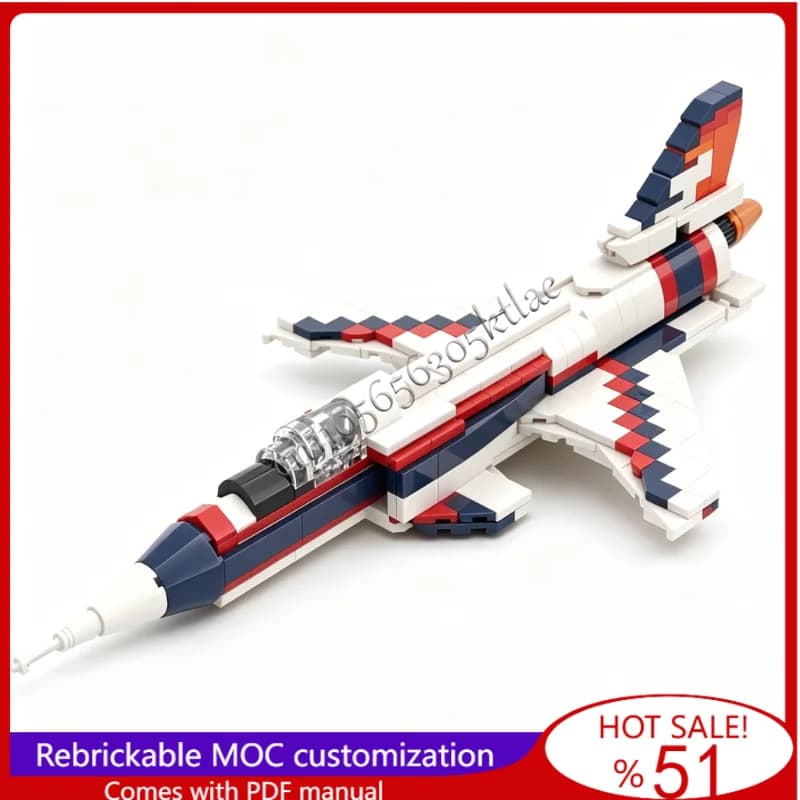 349 Pezzi Modello di Aereo da Combattimento X-29, Blocchi da Costruzione MOC, Giocattoli Creativi Fai-da-Te per Bambini, Regali Educativi di Compleanno