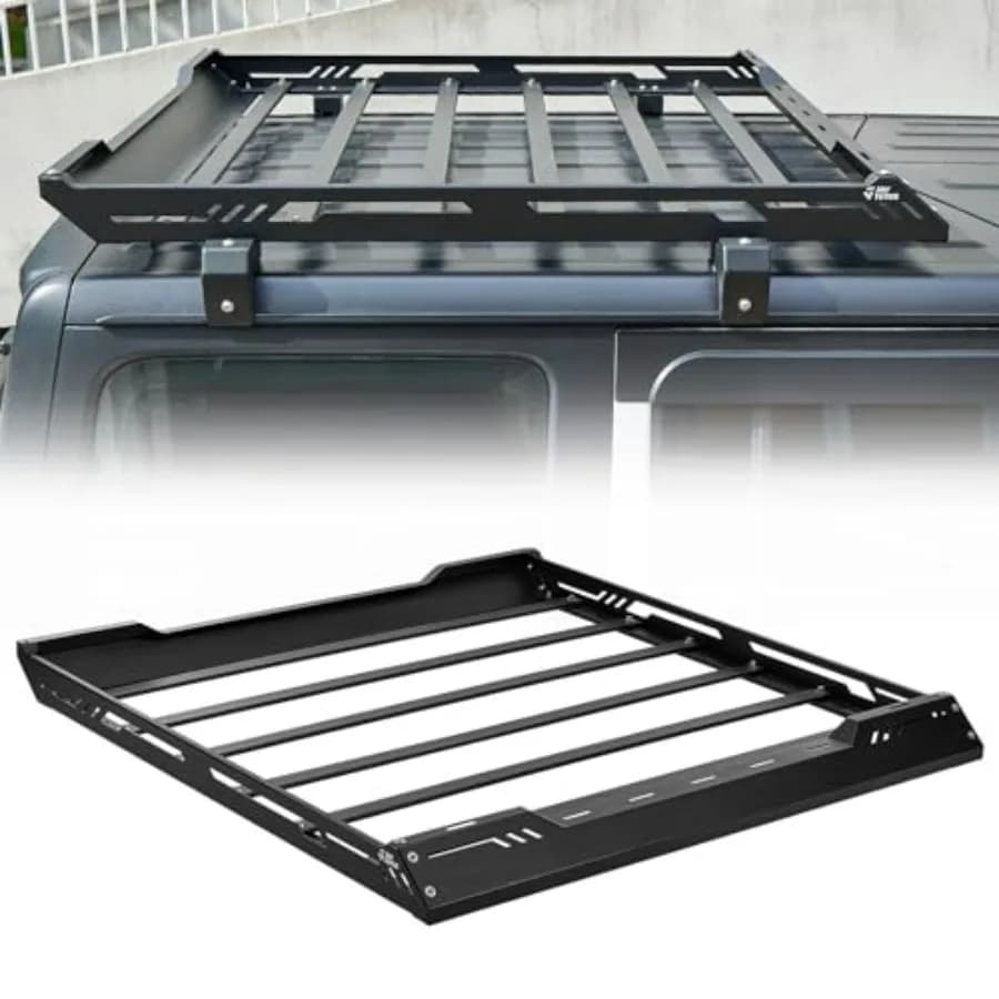 Cestello Portatutto da Tetto Compatibile con Wrangler JL e Gladiator JT 2018-2026 Solo per Hard Top, Portabagagli da Tetto 350 LBS