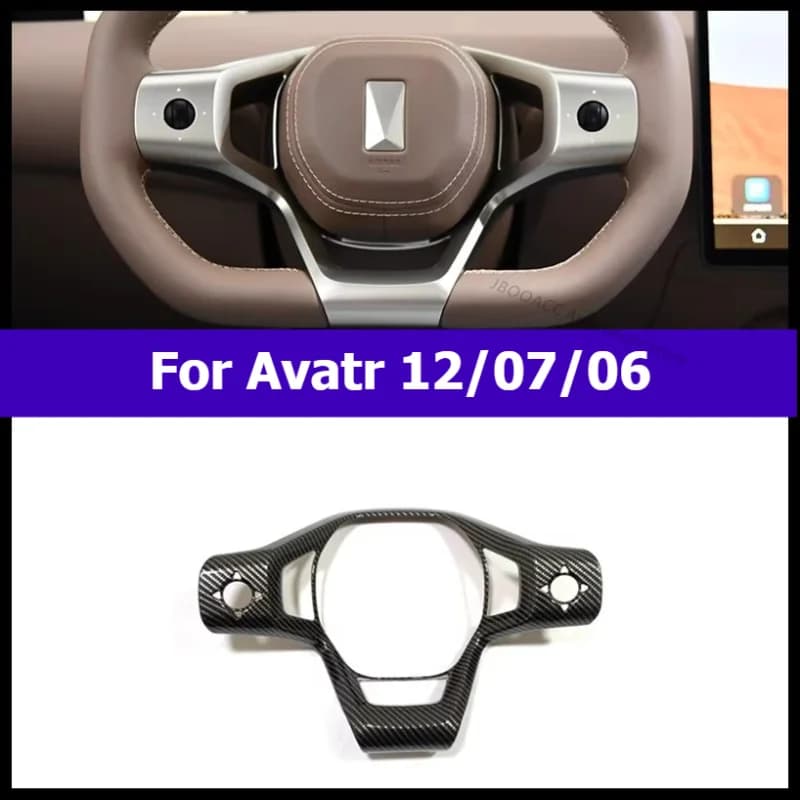 For Avatr 12 07 06 Car Flyer Button ABS Wall decal Carbon Fiber Look Flying Trim Cover Decor Interior Frame