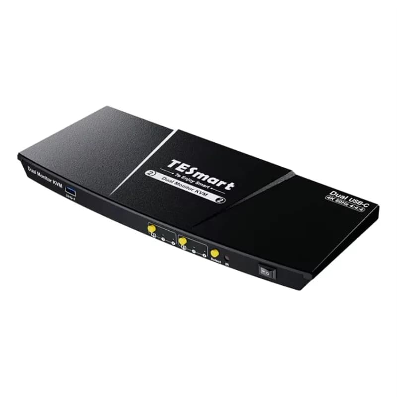 Docking station KVM doppio monitor USB tipo C 4K 60Hz supporto MST 2x2 USB3.0 EDID per 2 laptop PC AV Matrix Video Switcher