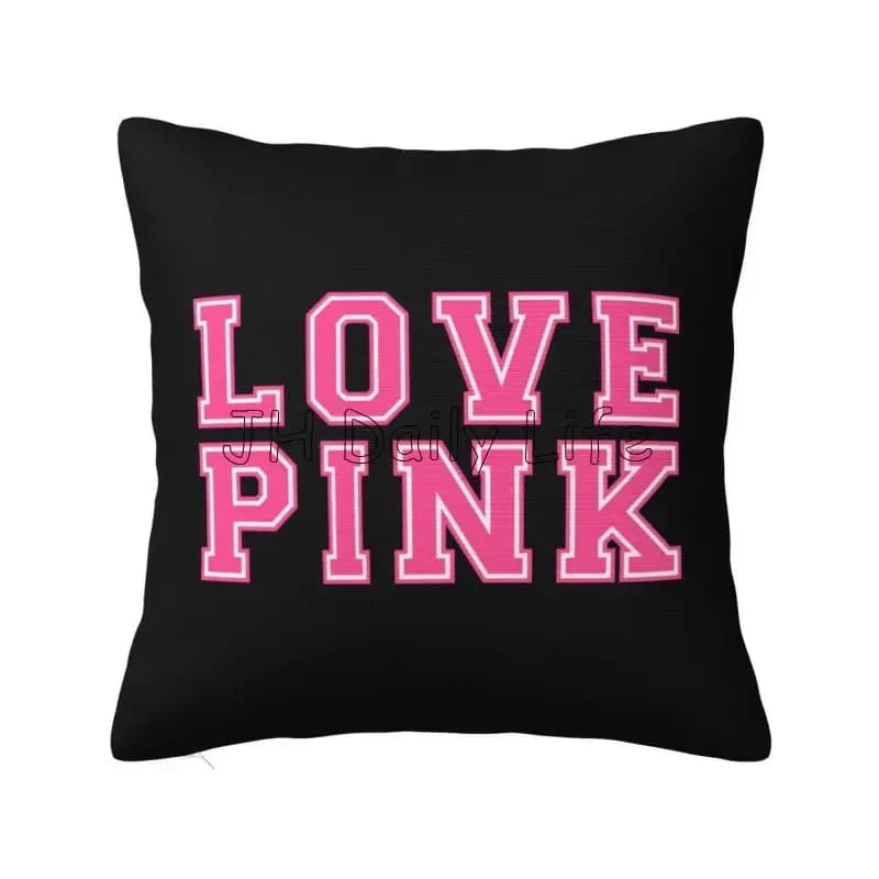 Fodera per cuscino con stampa cuore rosa amore Decorazioni moderne nordiche per divano letto Federa per cuscino Federa quadrata 18x18 pollici