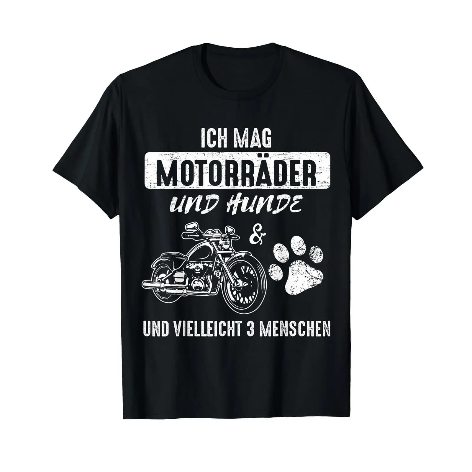 I like motorcycles and dogs maybe 3 people T shirts vintage Washed Breathable graphic Top For Everyday Wear designer clothes