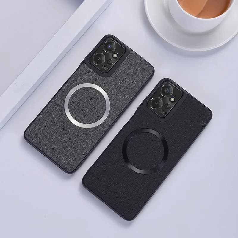 Luxury Magsafe Phone Case Magnetic Fabric Cloth for Moto Edge 60 PRO Stylus 50 Fusion 40 Neo Ultra Wireless Charger Cover