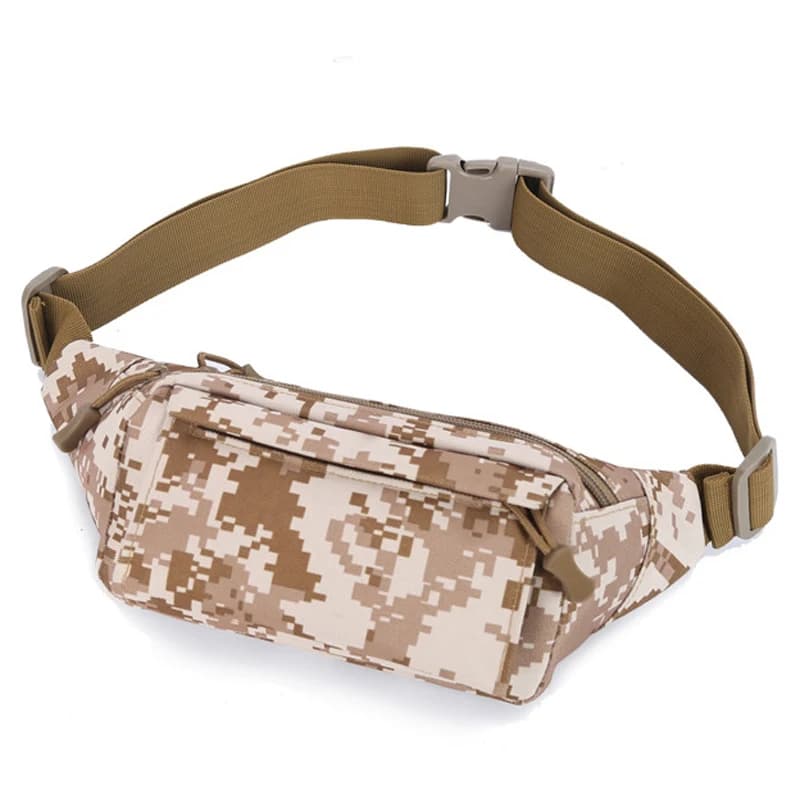 Tactical Waist Bag 600D Oxford Waterproof Fanny Pack Outdoor Running Hiking Sports Belt Bag