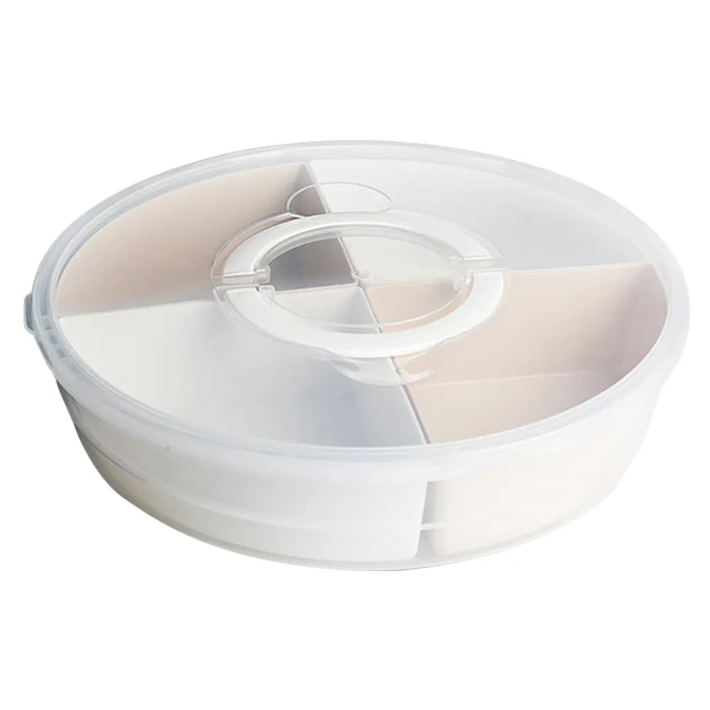 Piatto Creativo Multi-Griglia in Plastica per Snack, Caramelle, Frutta Secca, Noci - Vassoio da Servizio per Feste, Ufficio, Casa, Picnic, Contenitore