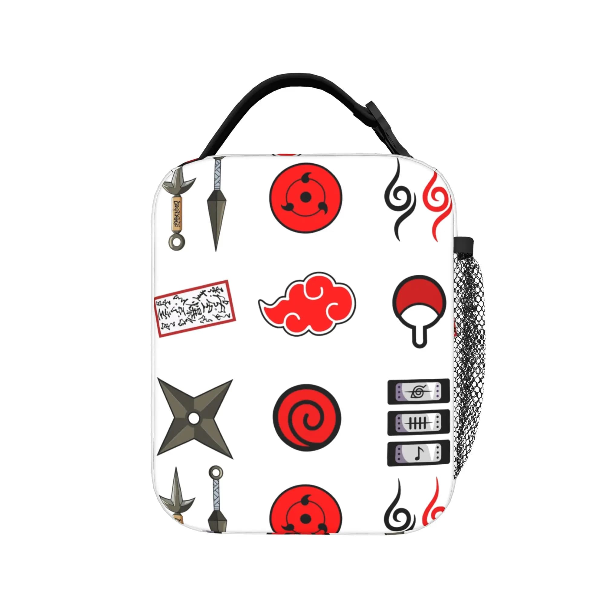 ninja set red cloud Narutoes Anime Insulated Lunch Bags Cooler Bag Reusable,Lunch Container Tote Lunch Box Food Handbags Picnic