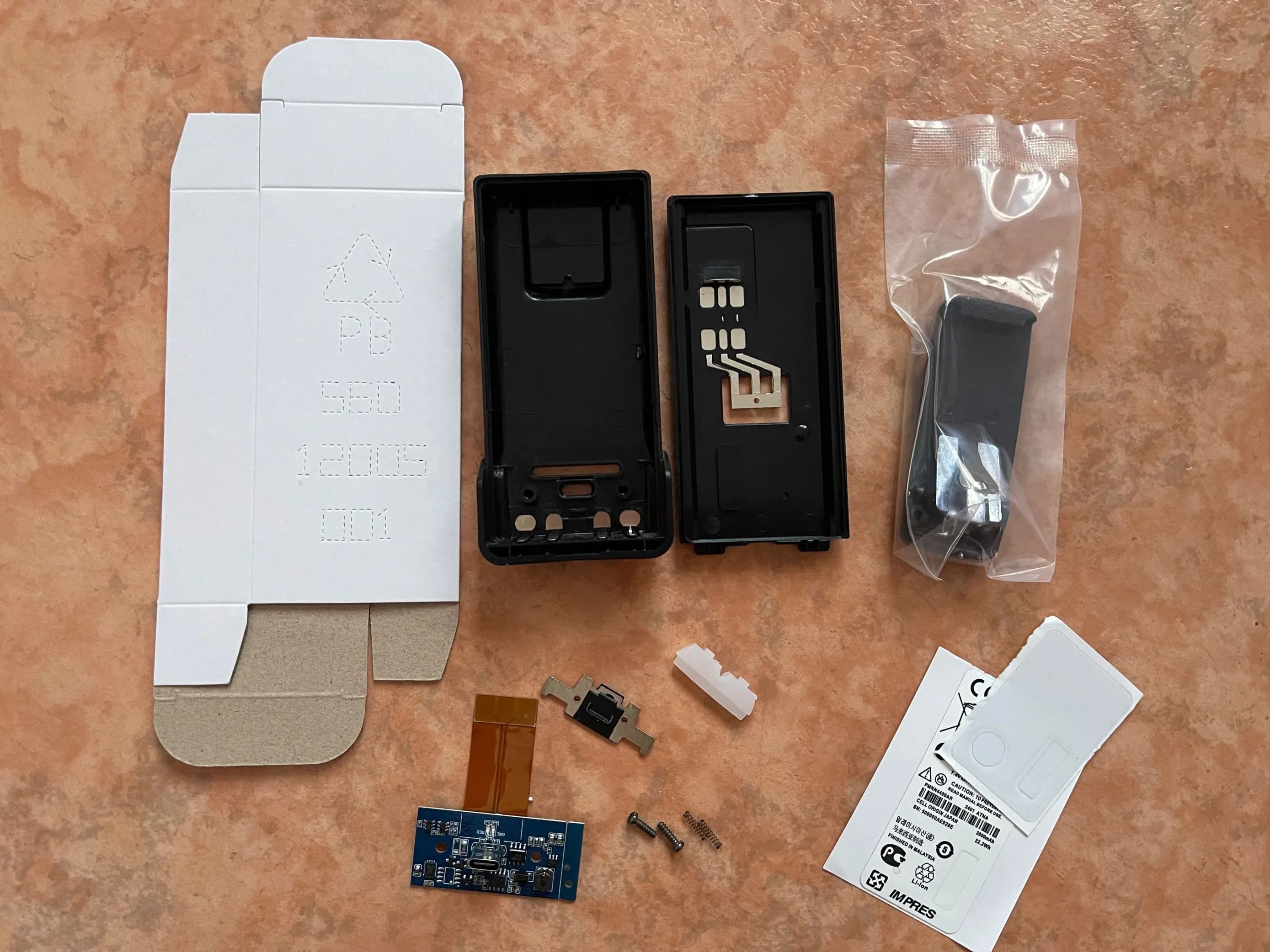Per fai da te Assmeble Battery Case Box con scheda di tipo C per Morotola GP328D + DP4400 DP4800 DP4600 XPR3500 DGP8550 ecc Walkie Talkie